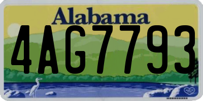 AL license plate 4AG7793