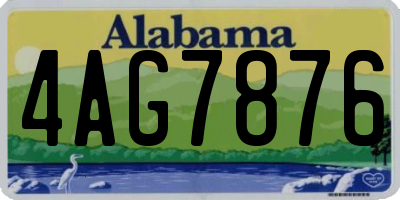AL license plate 4AG7876