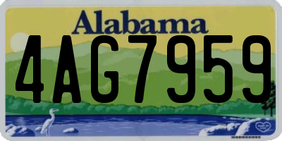 AL license plate 4AG7959