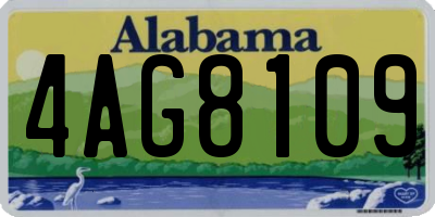 AL license plate 4AG8109