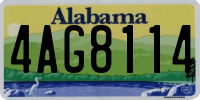 AL license plate 4AG8114