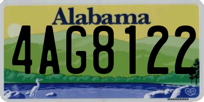 AL license plate 4AG8122