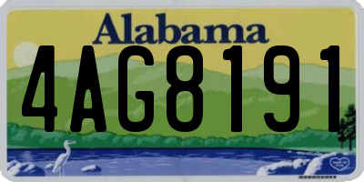 AL license plate 4AG8191
