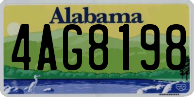 AL license plate 4AG8198
