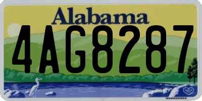 AL license plate 4AG8287