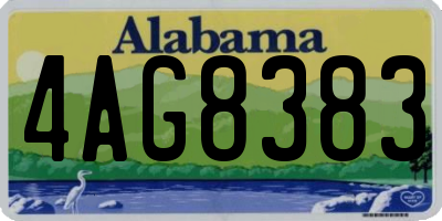 AL license plate 4AG8383