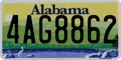 AL license plate 4AG8862