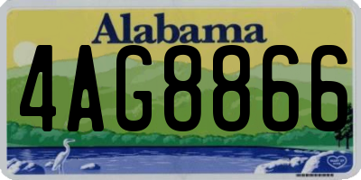 AL license plate 4AG8866