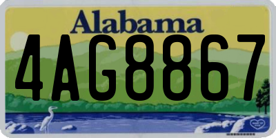 AL license plate 4AG8867
