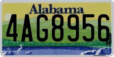 AL license plate 4AG8956
