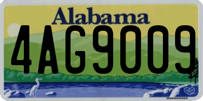 AL license plate 4AG9009