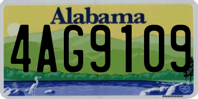 AL license plate 4AG9109