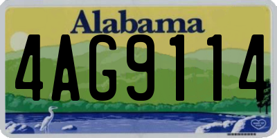 AL license plate 4AG9114
