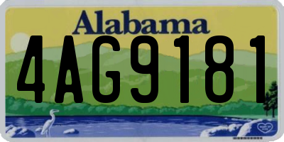 AL license plate 4AG9181
