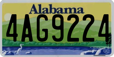 AL license plate 4AG9224