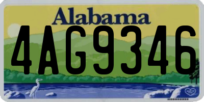 AL license plate 4AG9346