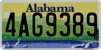 AL license plate 4AG9389