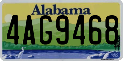 AL license plate 4AG9468