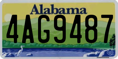 AL license plate 4AG9487