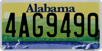 AL license plate 4AG9490
