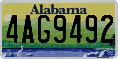 AL license plate 4AG9492