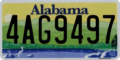 AL license plate 4AG9497