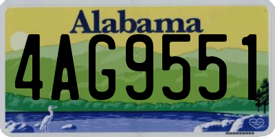 AL license plate 4AG9551