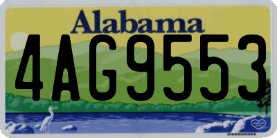AL license plate 4AG9553