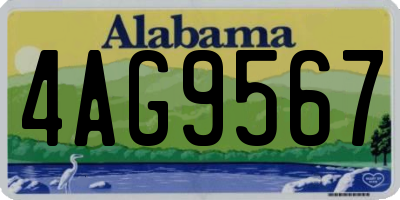 AL license plate 4AG9567