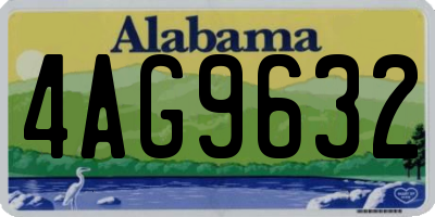 AL license plate 4AG9632