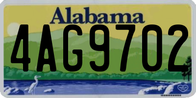 AL license plate 4AG9702