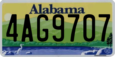 AL license plate 4AG9707