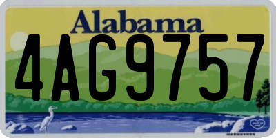 AL license plate 4AG9757