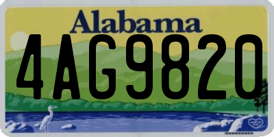 AL license plate 4AG9820