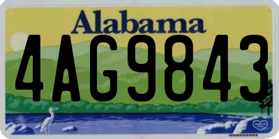 AL license plate 4AG9843