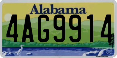 AL license plate 4AG9914