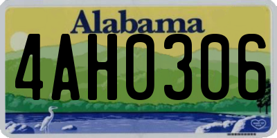 AL license plate 4AH0306