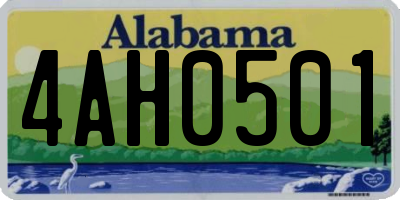 AL license plate 4AH0501