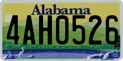 AL license plate 4AH0526