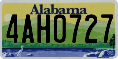 AL license plate 4AH0727