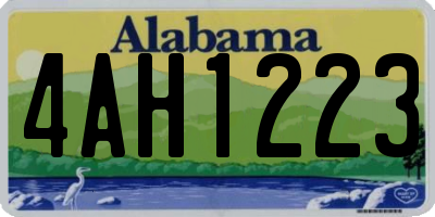AL license plate 4AH1223