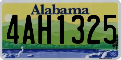 AL license plate 4AH1325