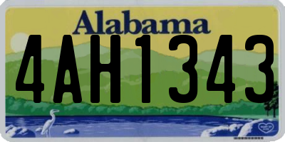 AL license plate 4AH1343