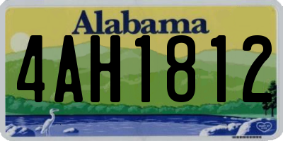 AL license plate 4AH1812