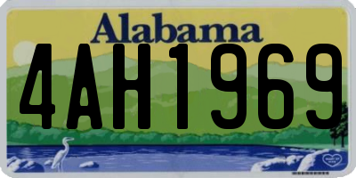 AL license plate 4AH1969