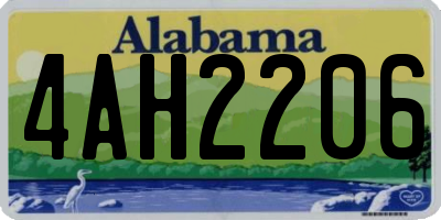 AL license plate 4AH2206