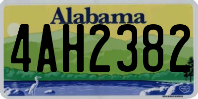 AL license plate 4AH2382