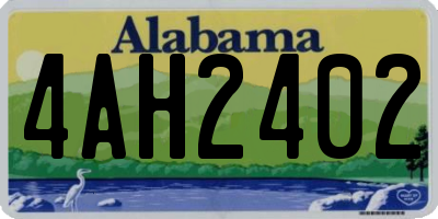 AL license plate 4AH2402