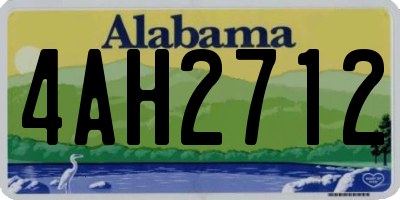 AL license plate 4AH2712