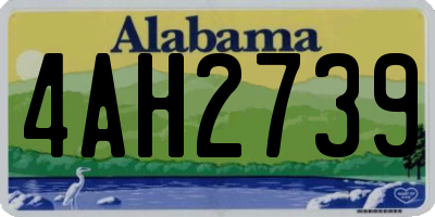 AL license plate 4AH2739